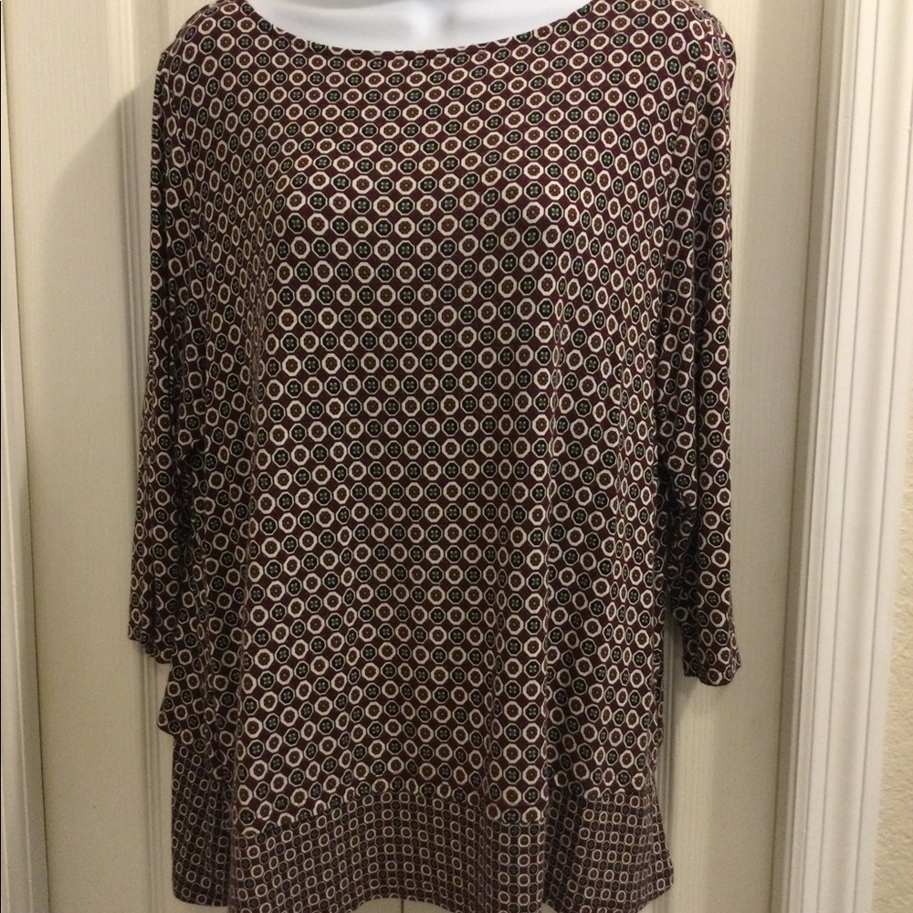 J Jill ladies top shades of brown size L petite